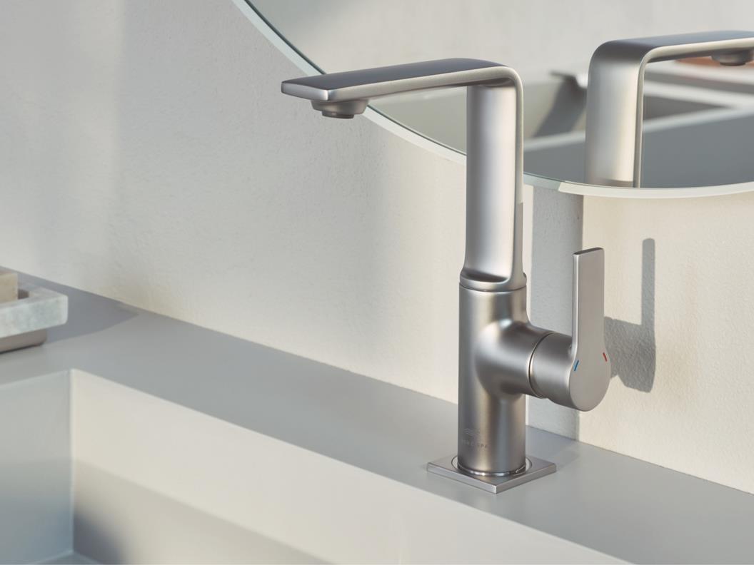 GROHE Allure deck mounted Supersteel basin mixer